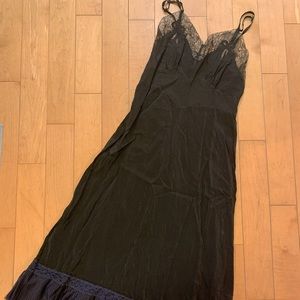 Vintage 1940’s Black Slip with Beautiful Detailing by Seamprufe
